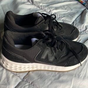 New Balance Black and White Athletic Shoes X-70